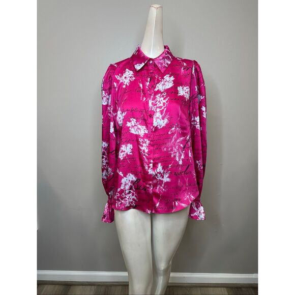 Cinq à Sept Warm Carnation Fiona Top IN PLUM Size M $325 - Picture 5 of 10
